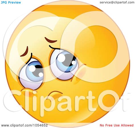 Royalty-Free Vector Clip Art Illustration of a Sad Emoticon Pouting by yayayoyo #1054652