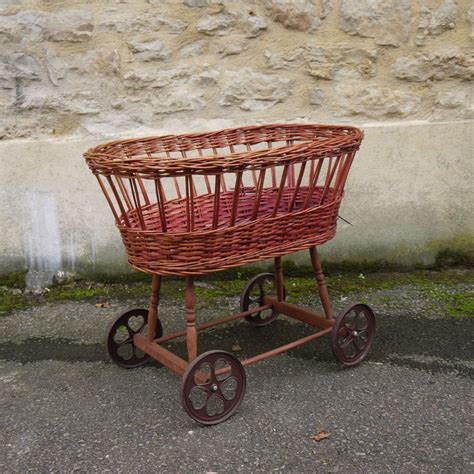 Vintage Wicker Doll Pram Wicker Baby Basket for Dolls French - Etsy