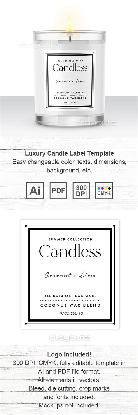 Luxury Candle Labels Template