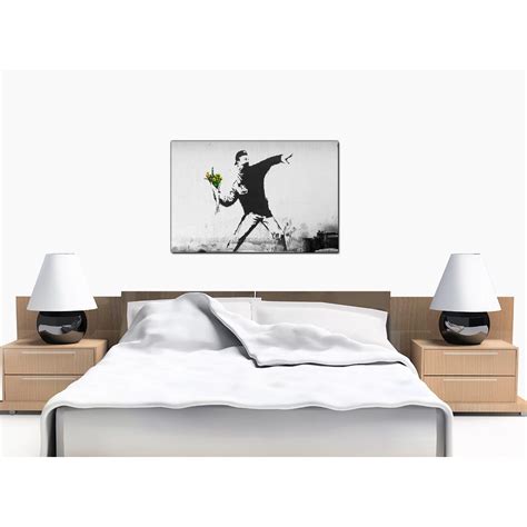 Banksy Canvas Prints - Flower Thrower