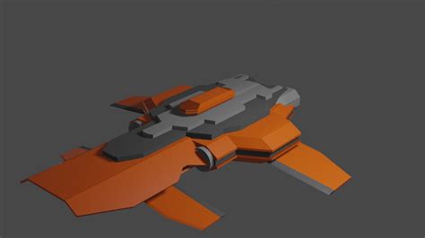 3D model Low-Poly Spaceship VR / AR / low-poly | CGTrader