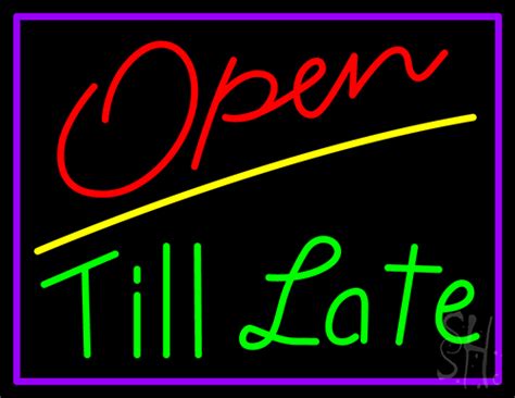 Open Till Late Neon Sign | Open Neon Signs | Neon Light