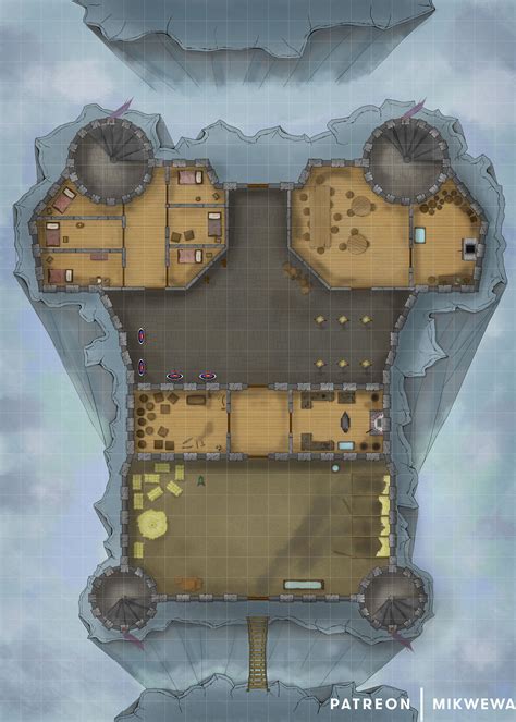 Fortress [25x35] [Two Floors] | Map Doctor | Dnd world map, Dungeons and dragons homebrew ...