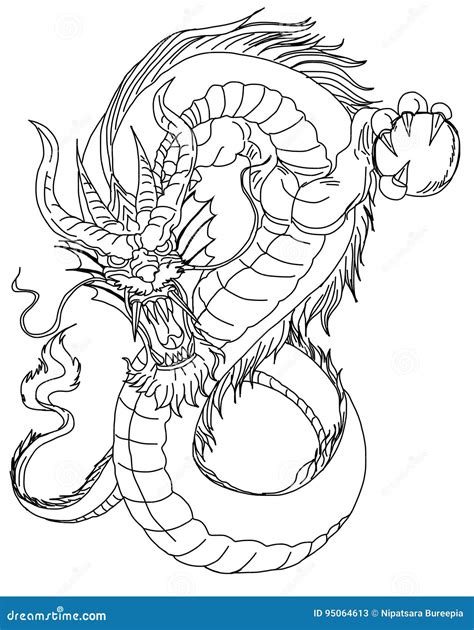 Chinese Dragon Tattoo Clipart