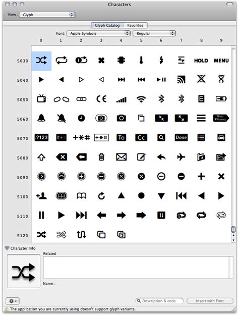 The Apple Symbols Font: A Great Repository for iPhone Button Icons – Ole Begemann