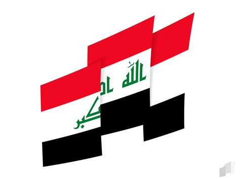 Iraq flag in an abstract ripped design. Modern design of the Iraq flag. 26120167 Vector Art at ...