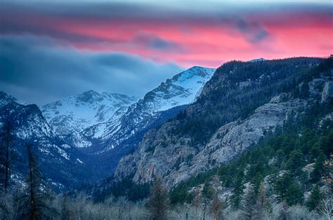 Aerial photography of mountains, rocky mountain national park, colorado HD wallpaper | Wallpaper ...