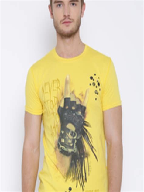 Buy Status Quo Yellow Printed T Shirt - Tshirts for Men 1324520 | Myntra