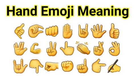 Hand Emoji Meaning/ Hand Gesture Emoji/Emoji Meanings/Emoji Ka Matlab | Hand emoji meanings ...