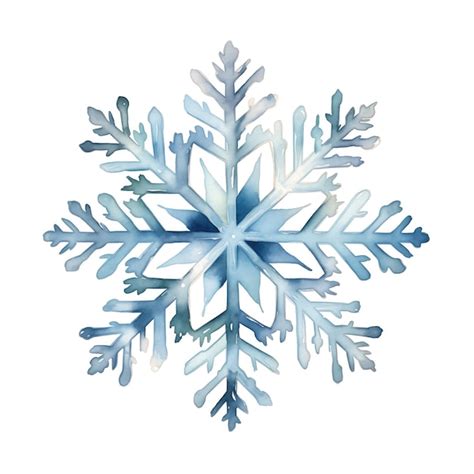 Premium AI Image | Watercolor Snowflake isolated on white background