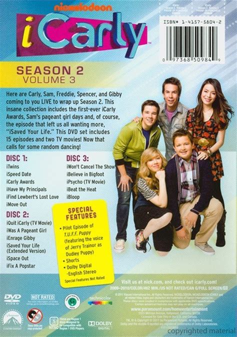 iCarly: Season 2 - Volume 3 (DVD 2010) | DVD Empire