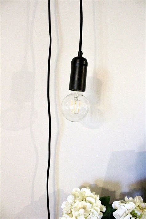 Amazing DIY blog feature on our vintage plug-in socket pendant - home decor - bedroom decor ...