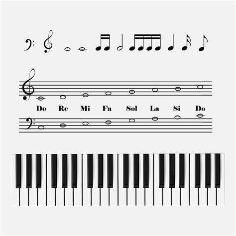 Vector realistic piano keys with notes. Music theme design. 12879377 Vector Art at Vecteezy