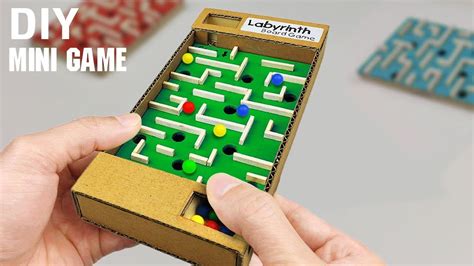 DIY Mini Board Game Marble Labyrinth out of Cardboard | Board games diy ...