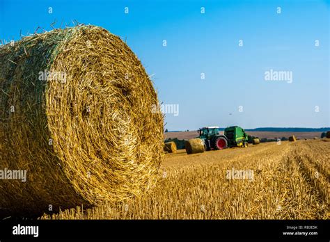 Harvest time straw bales Stock Photo - Alamy