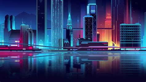 Download Cyberpunk Sci Fi City Sci Fi City 4k Ultra HD Wallpaper by Romain Trystram