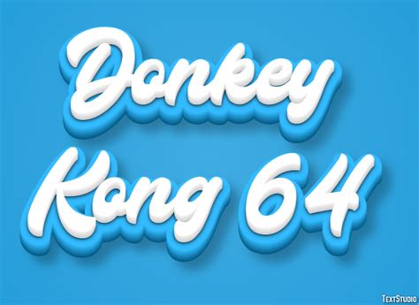 Donkey Kong 64 Text Effect and Logo Design Videogame