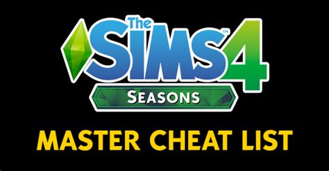 The Sims 4 Seasons: Cheats Master List | SimsVIP