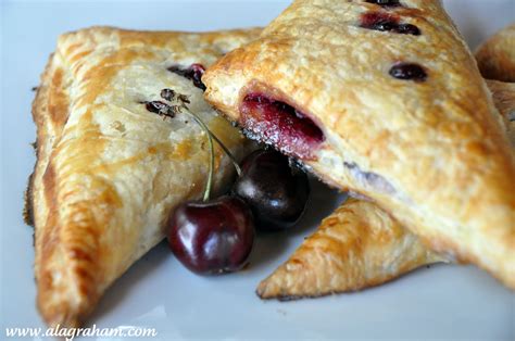 cherry puff pastry strudel