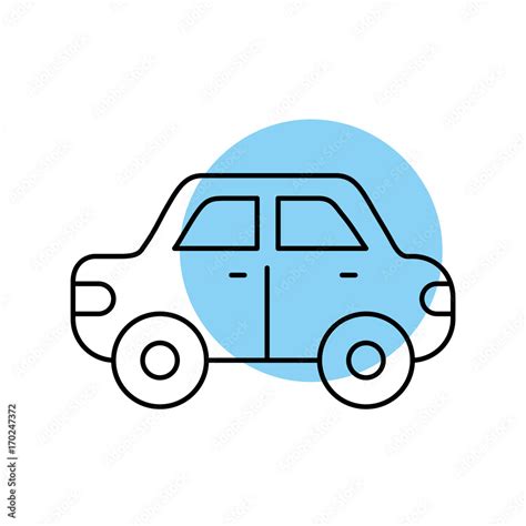 car side view automobile motor vehicle vector illustration Stock Vector | Adobe Stock