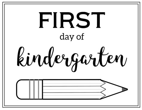 Free Printable First Day of School Sign {Pencil} - Paper Trail Design