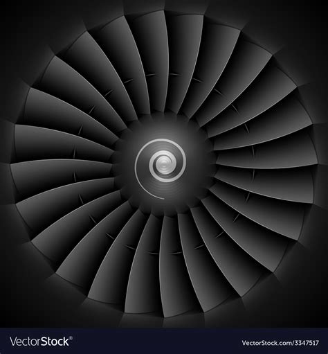 Jet engine turbine blades Royalty Free Vector Image