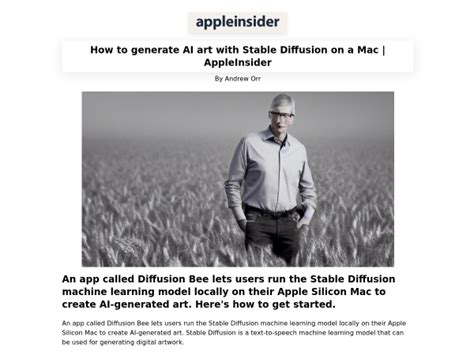 How to generate AI art with Stable Diffusion on a Mac | AppleInsider in 2022 | Machine learning ...