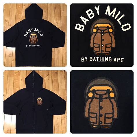 Bape BAPE Baby milo full zip hoodie navy | Grailed