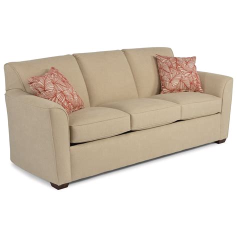 Flexsteel Lakewood 5936-44 Queen Sleeper Sofa with Flair Tapered Arms | Furniture and ...