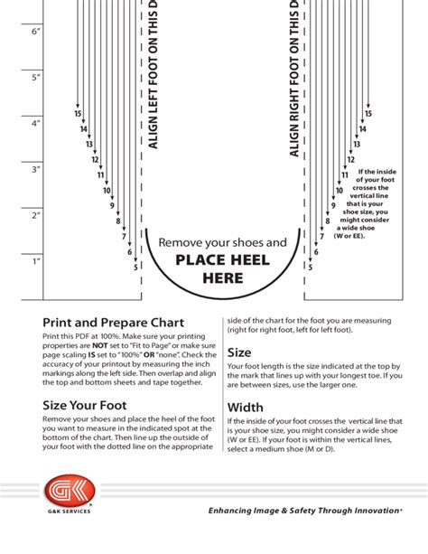 Printable Shoe Size Chart Mens