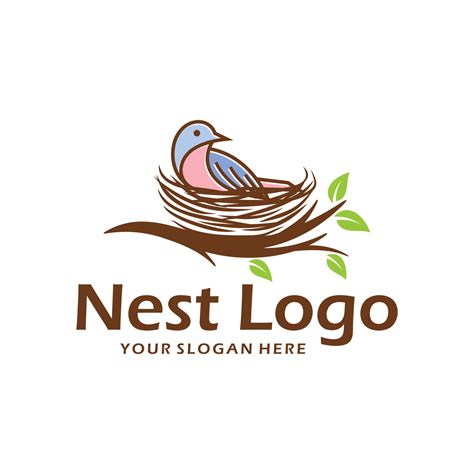 bird nest logo design vector illustration 6862676 Vector Art at Vecteezy