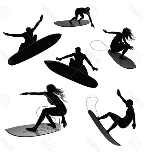 Surfer Silhouette Vector at Vectorified.com | Collection of Surfer Silhouette Vector free for ...