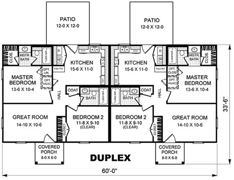 Two Story Duplex Floor Plans - floorplans.click