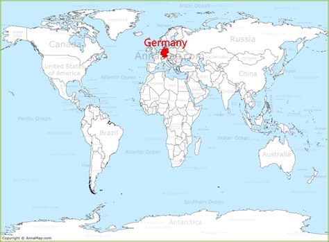 Germany on the World map - AnnaMap.com