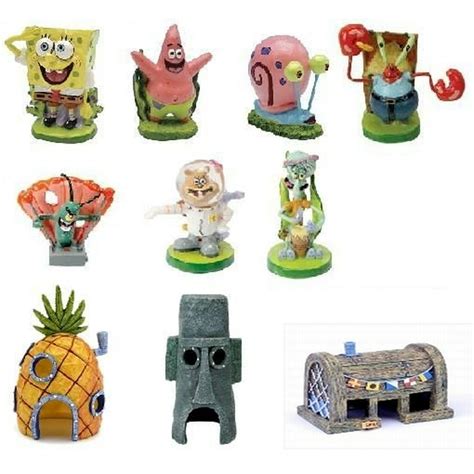 Spongebob Aquarium Decorations Set 10pc - Walmart.com - Walmart.com