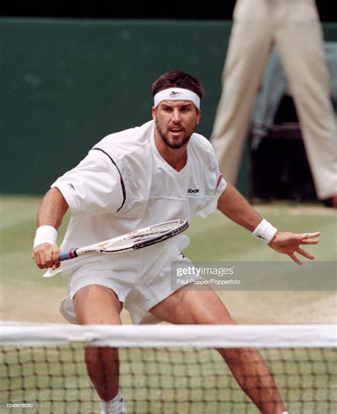 Pat Rafter of Australia volley returns at the net against Goran... News Photo - Getty Images