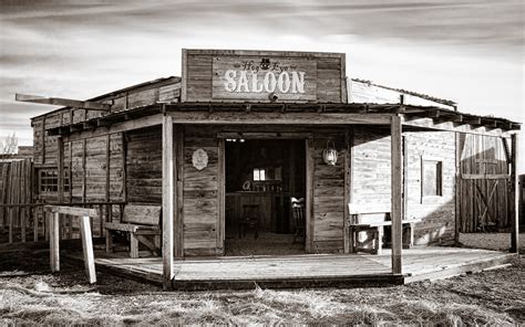 Saloon Bar Wild West Sepia american retro world history drinks architecture buildings black ...