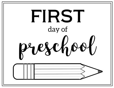 Free Printable First Day of School Sign {Pencil} - Paper Trail Design