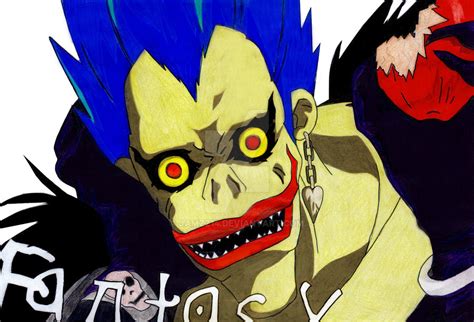 Ryuk holding apple by jamzz14 on DeviantArt