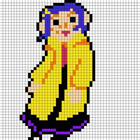 Coraline Doll Perler Perler Bead Pattern | Bead Sprites | Characters Fuse Bead Patterns | Easy ...