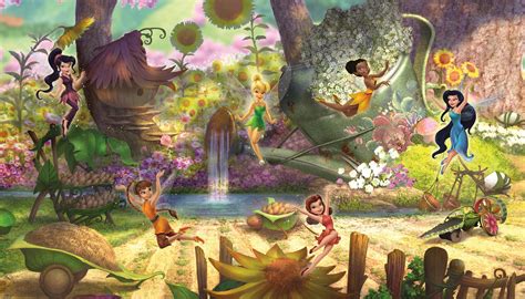 Disney Fairies Pixie Hollow Mural |Mid-size Wall Murals |The Mural Store