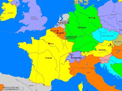 Political Map Of Western Europe - United States Map