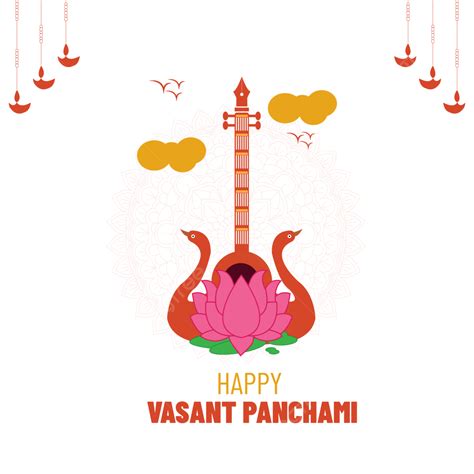 Happy Vasant Panchami Background Vector Illustration, Happy Vasant Panchami, Saraswati Devi ...