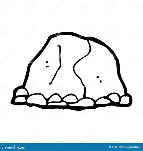 Cartoon large rock stock illustration. Image of character - 37021980