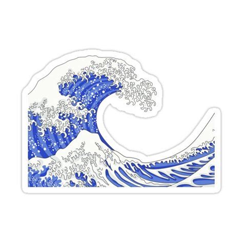 "Great Blue Wave" Sticker for Sale by XOOXOO | Bubble stickers, Red bubble stickers, Iphone case ...