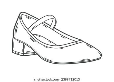 Shoe Sketch Hand Drawn Shoe Outline Stock Vector (Royalty Free) 2389712013 | Shutterstock