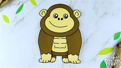 Printable Gorilla Craft Template – Simple Mom Project