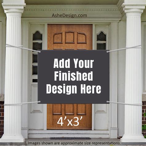 Mockup - Front Door Banner - Horizontal 4x3 – AsheDesign