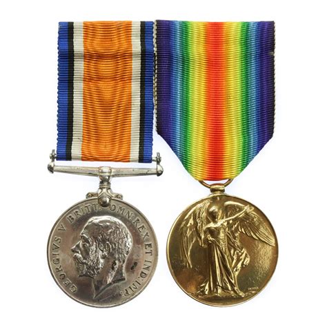 WW1 British War Medal & Victory Medal Pair - Pte. J. Kenworthy, West ...