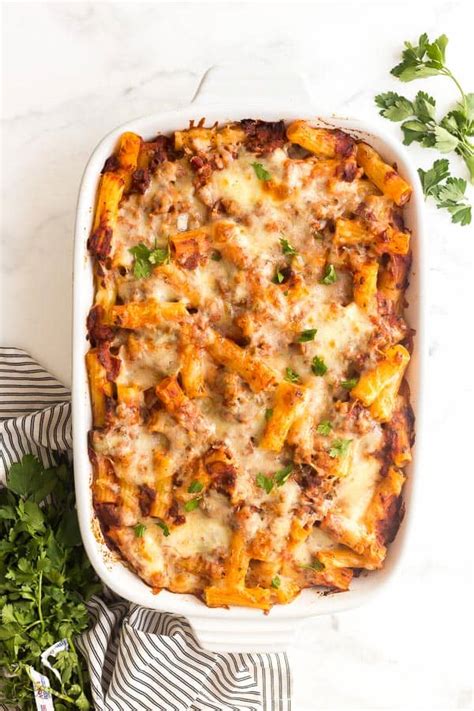 Baked Ziti with Italian Turkey Sausage - The Recipe Rebel